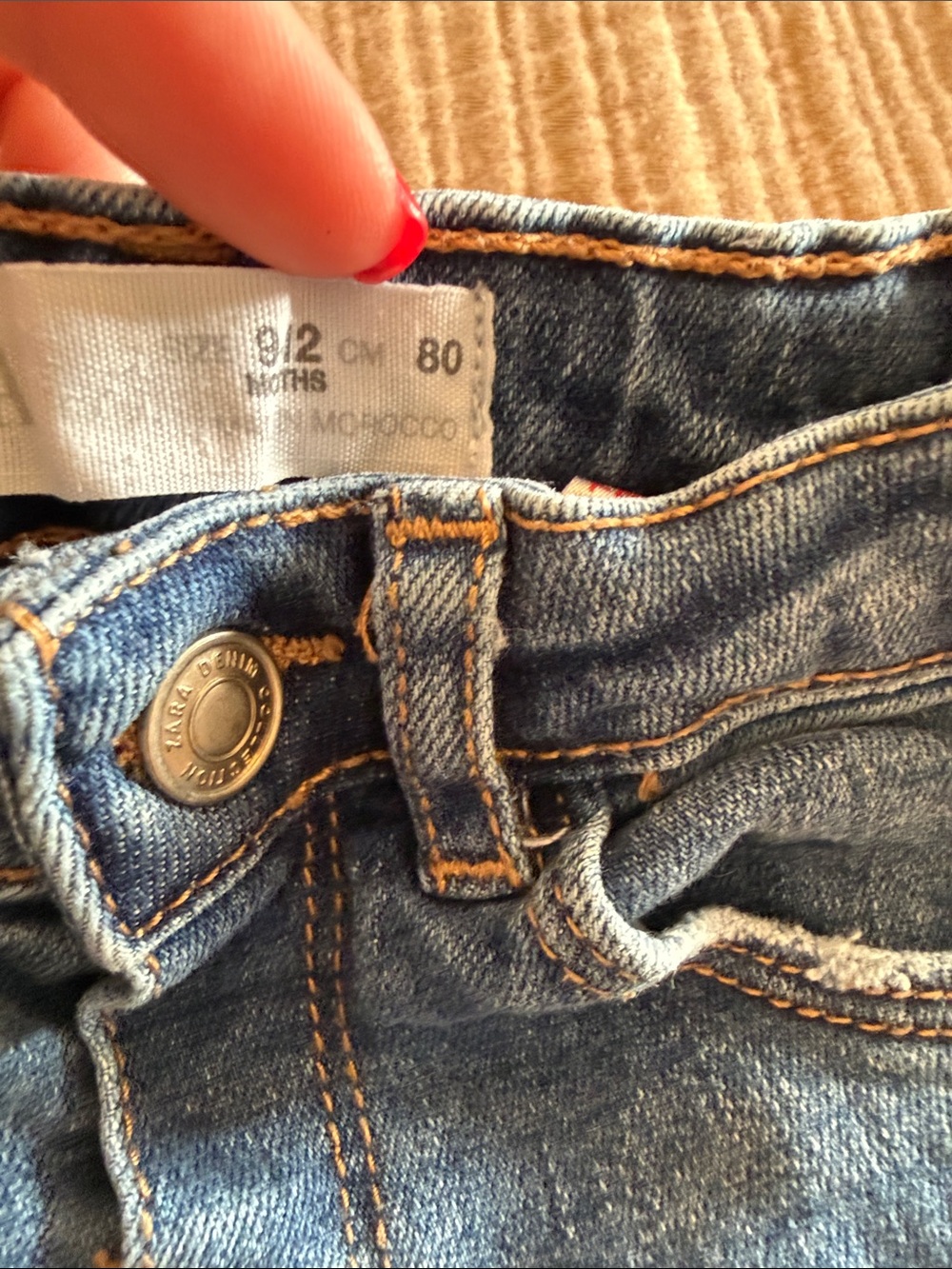 ZARA Distressed Blue Denim Jeans - Picture 2 of 3